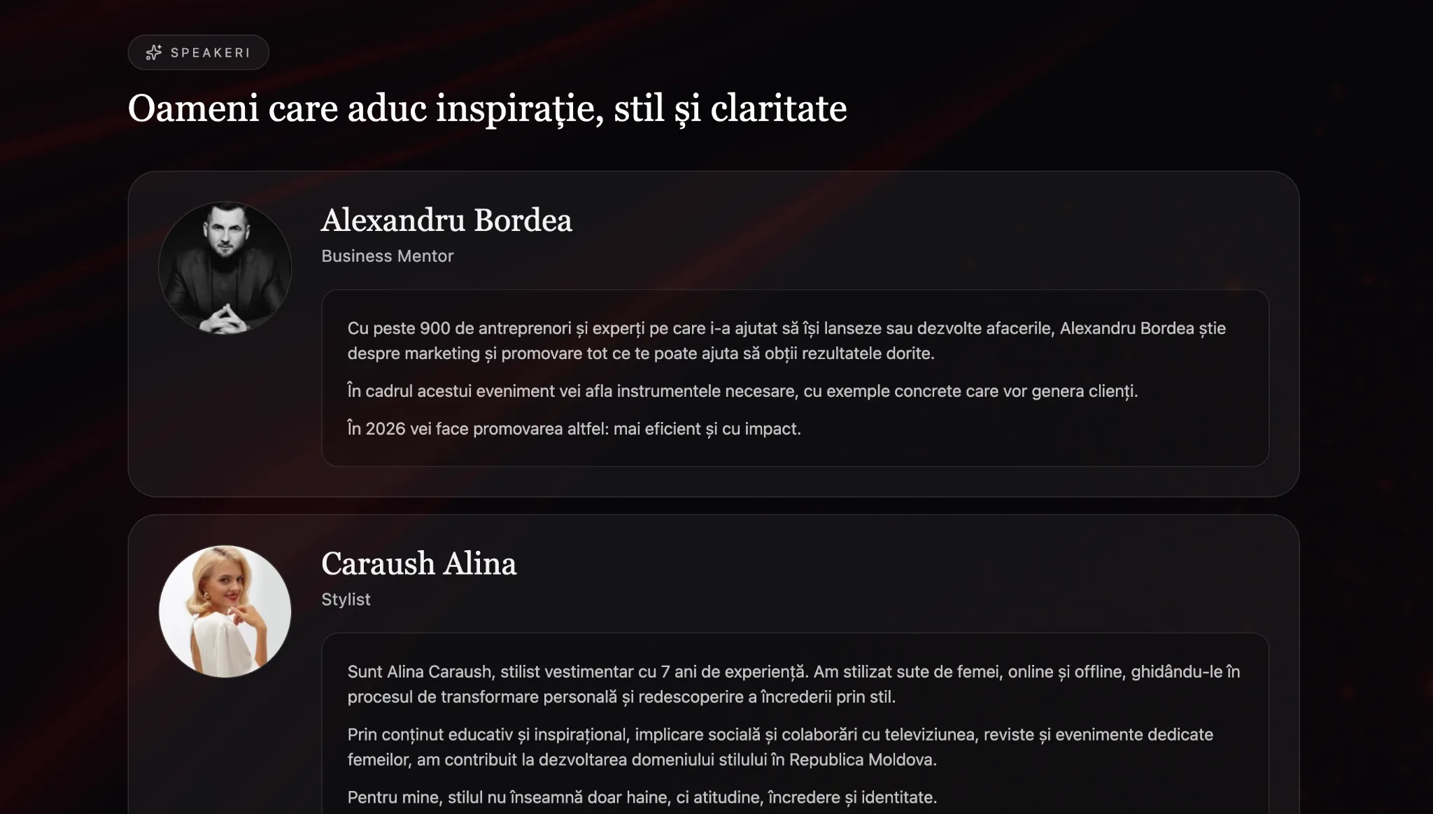 Vilm Group portfoliu — Femeia în Roșu, creare website și design Chișinău Moldova (imagine 4)