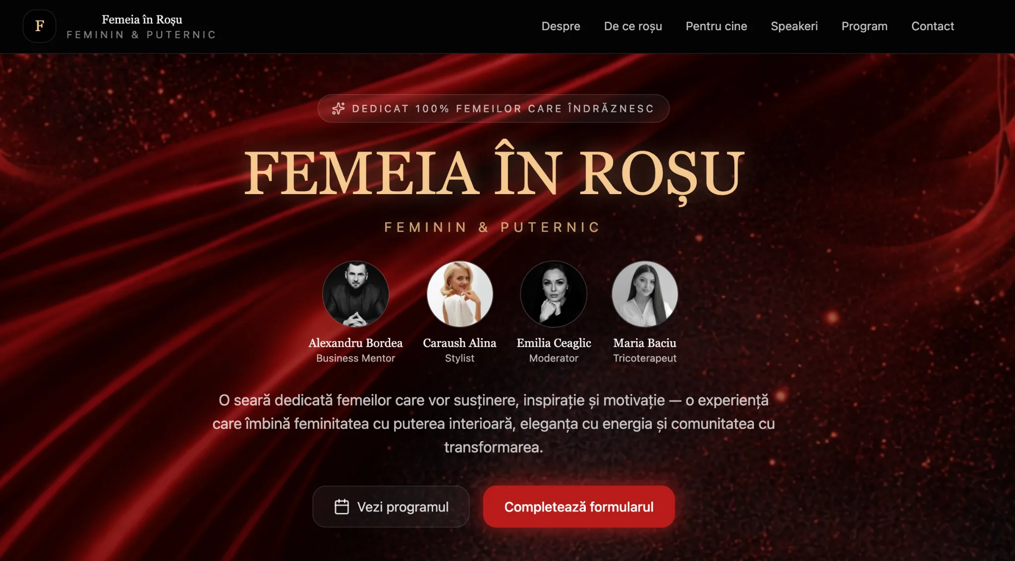 Vilm Group portfoliu — Femeia în Roșu, creare website și design Chișinău Moldova (imagine 1)